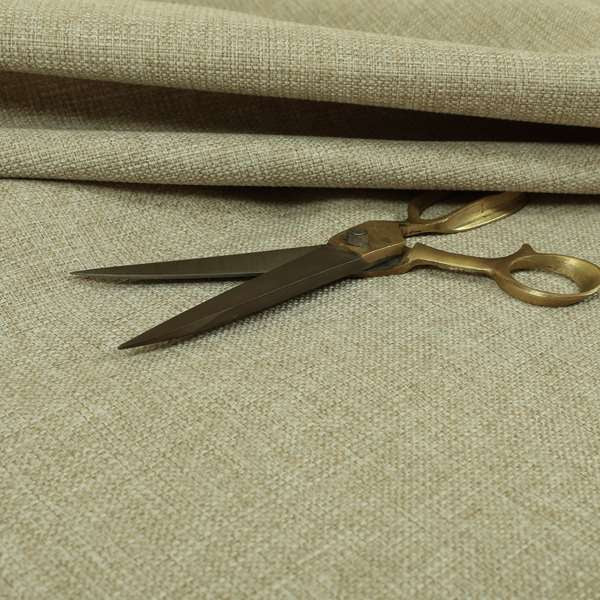 Beaumont Textured Hard Wearing Basket Weave Material Beige Coloured Furnishing Upholstery Fabric
