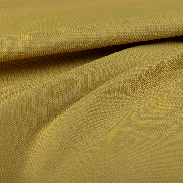 Basket Weave Textured Plain Material Yellow Colour Furnishing Upholstery Fabrics 220323-40