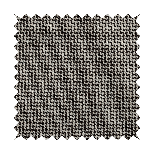 Berwick Houndstooth Pattern Jacquard Flat Weave Brown Colour Upholstery Furnishing Fabric CTR-1143